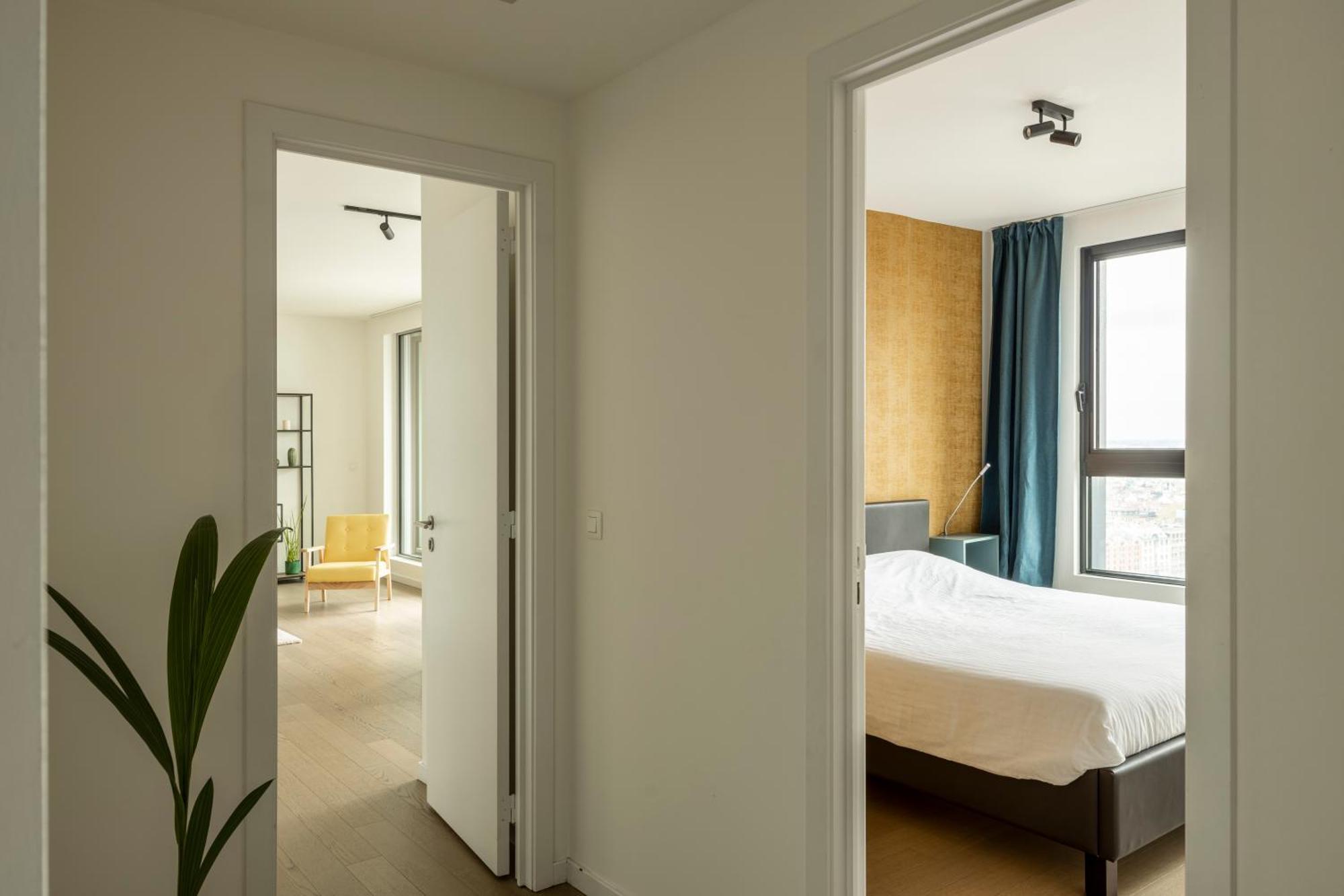 Uniek Appartement - Mooiste En Hoogste Uitzicht Op Antwerpen! - Incl Gratis Parking Exterior foto