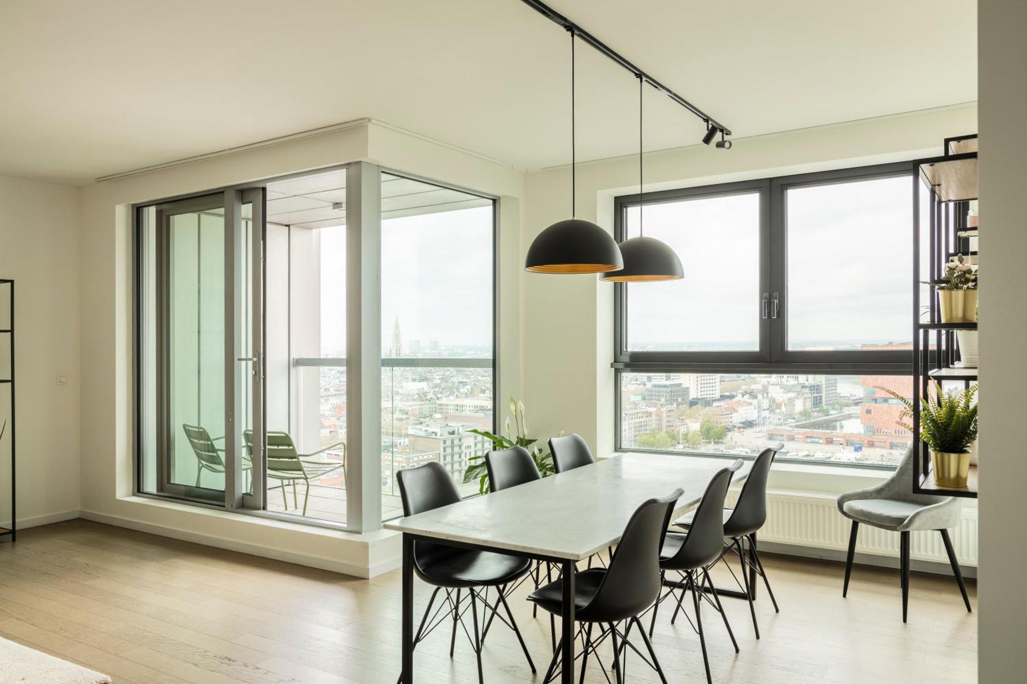 Uniek Appartement - Mooiste En Hoogste Uitzicht Op Antwerpen! - Incl Gratis Parking Exterior foto